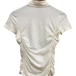 Miu Miu Off-White Short Sleeve Polo Style Top