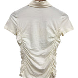 Miu Miu Off-White Short Sleeve Polo Style Top