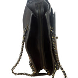 Chanel Vintage Black Calfskin Front Pocket Tote 1997