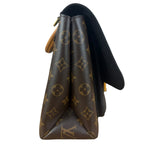 Louis Vuitton Black Leather/ Monogram Marignan 2Way Bag