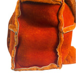 Chanel Orange Suede Shearling Patchwork Shoulder Bag 2001