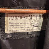 Harajuku Mother Black Leather Coat