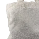 Prada White Terry Cloth Spugna Tote Bag