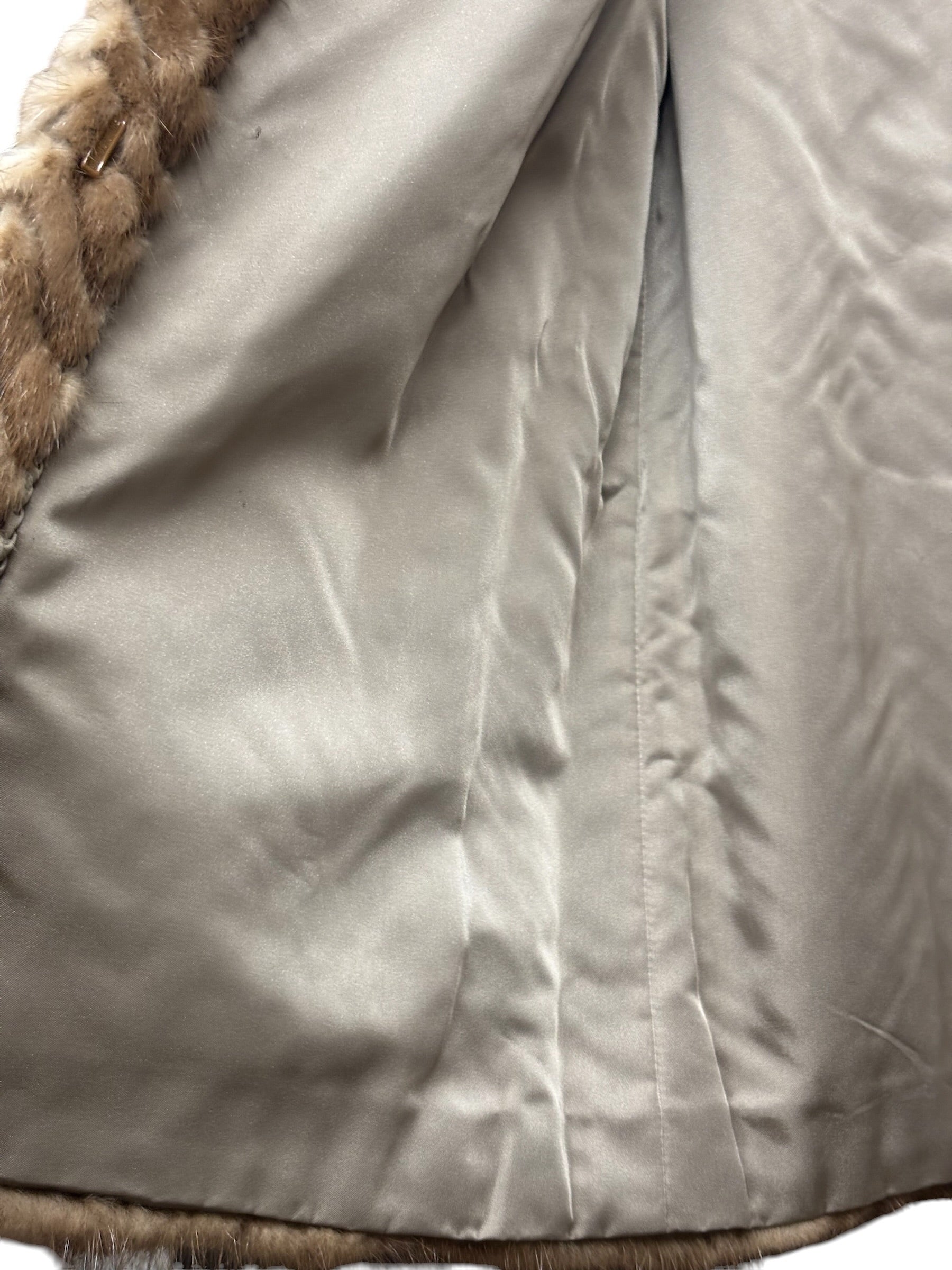 Mituko Vintage Brown Chevron Mink Fur Coat