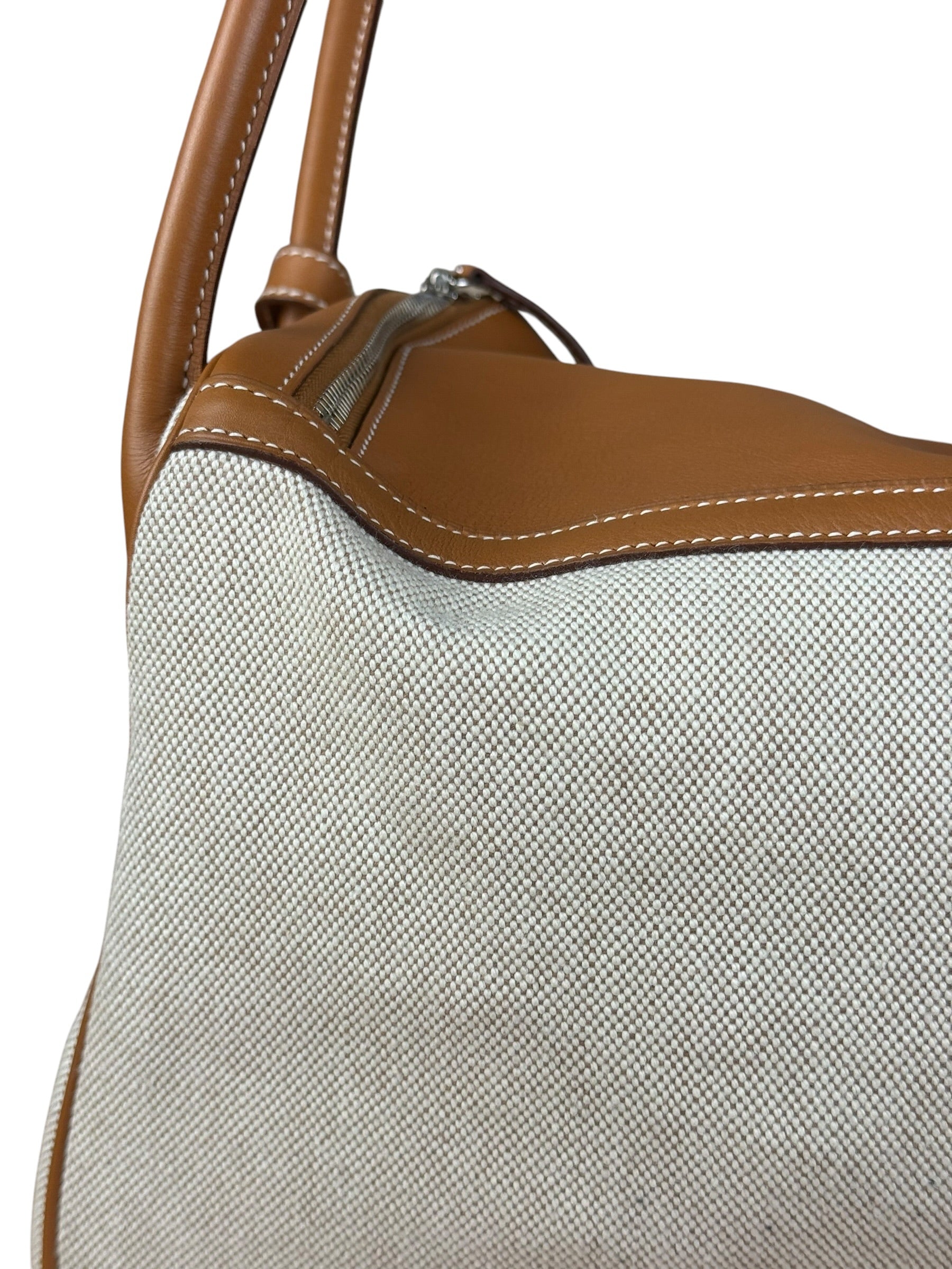 Hermes Toile Swift Canvas/Leather Lindy 30 Beige/Brown 2007