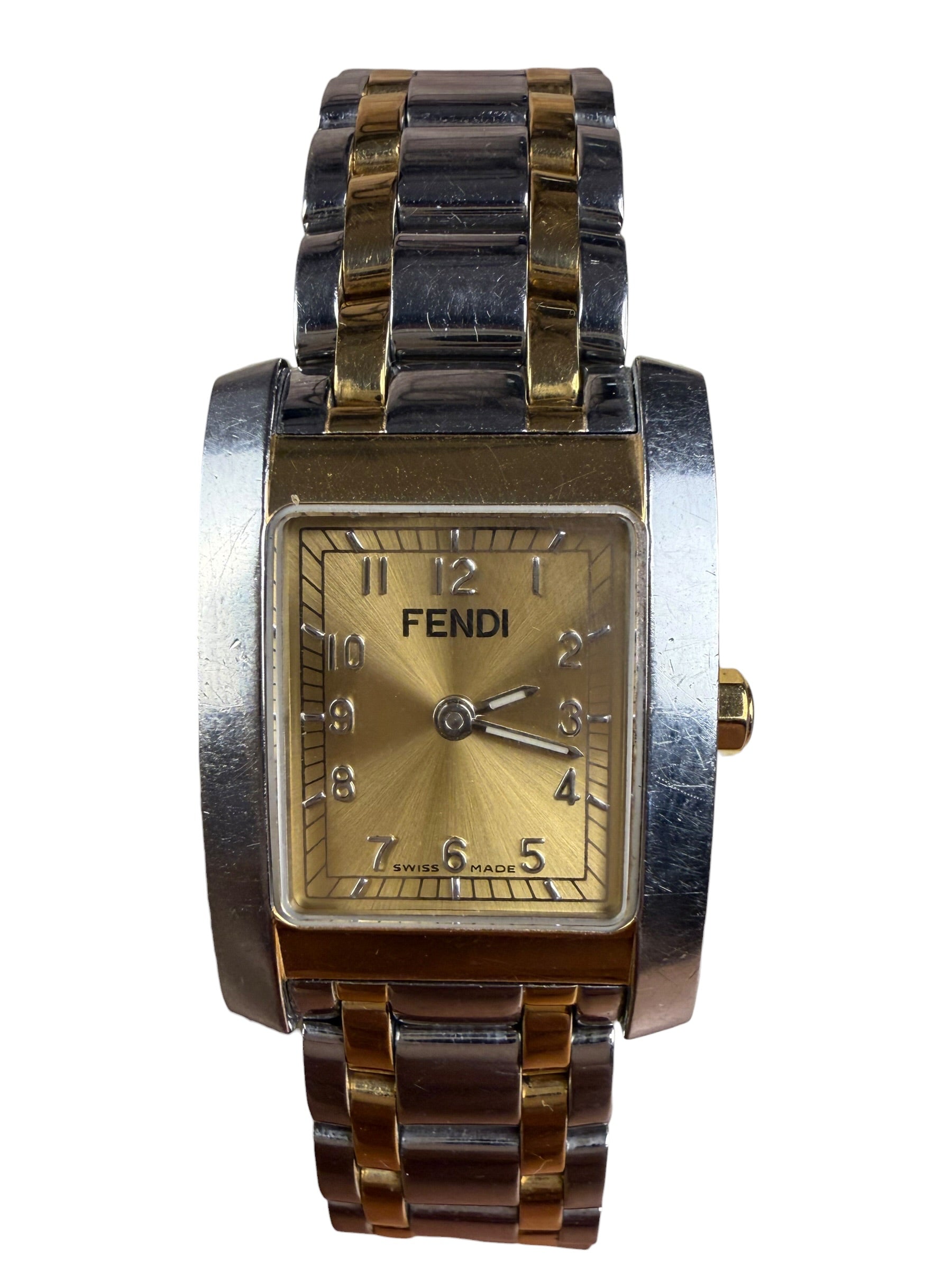 Fendi 2 Tone Tank Champagne Dial
