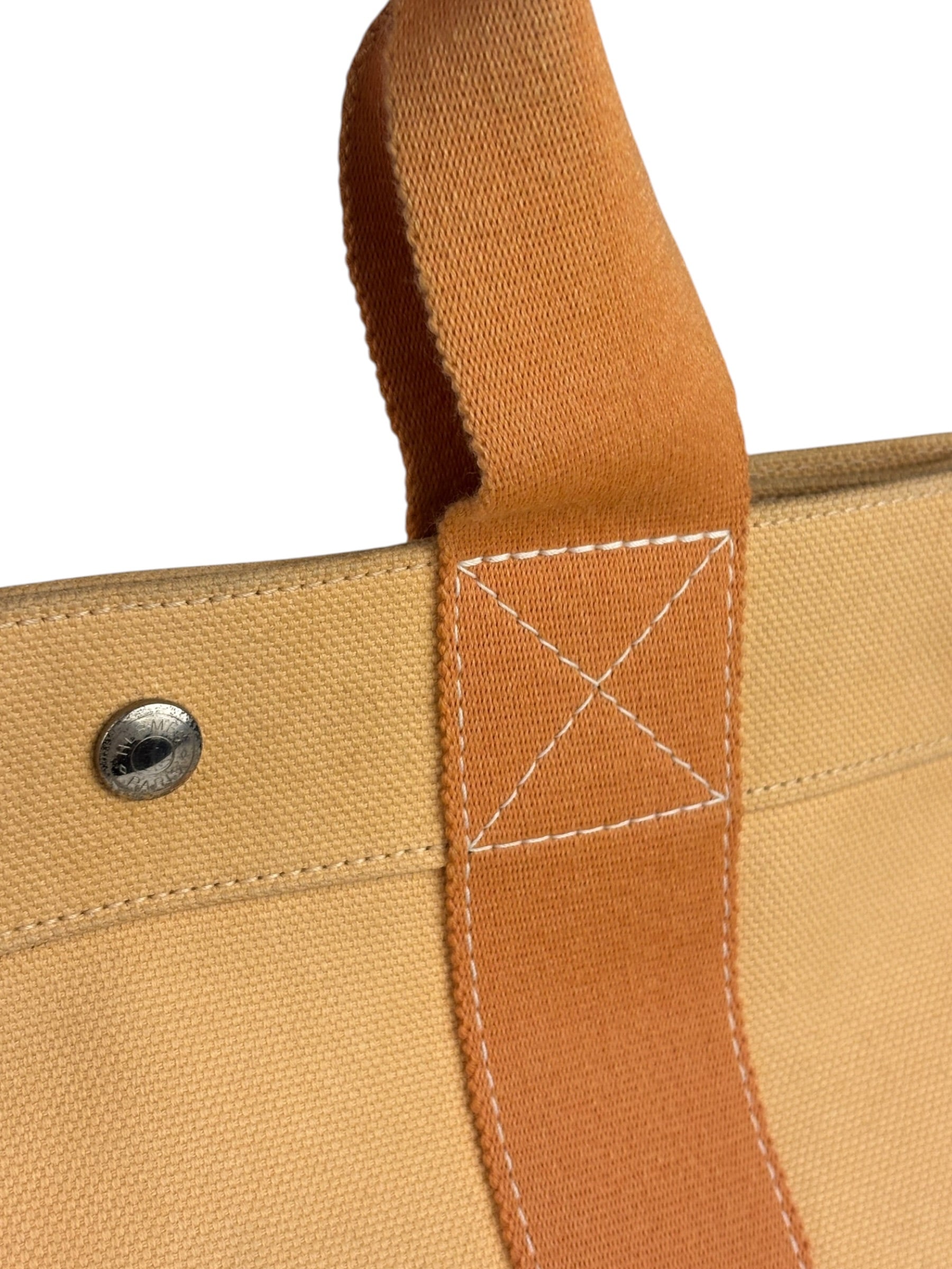 Hermes Light Beige/Orange Bora Bora Tote Bag PM