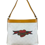 Gucci Vintage Tattoo Heart GG Shoulder Bag