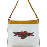 Gucci Vintage Tattoo Heart GG Shoulder Bag