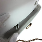 Gucci White Leather Bamboo Night Small Clutch/Pochette