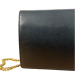 Fendi Black Leather Envelope Wallet On Chain
