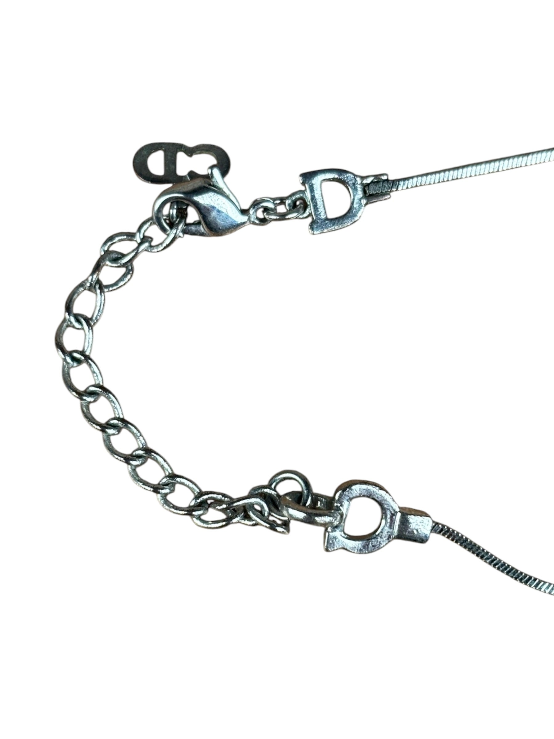 Christian Dior Vintage Trotter Logo Silver Bracelet