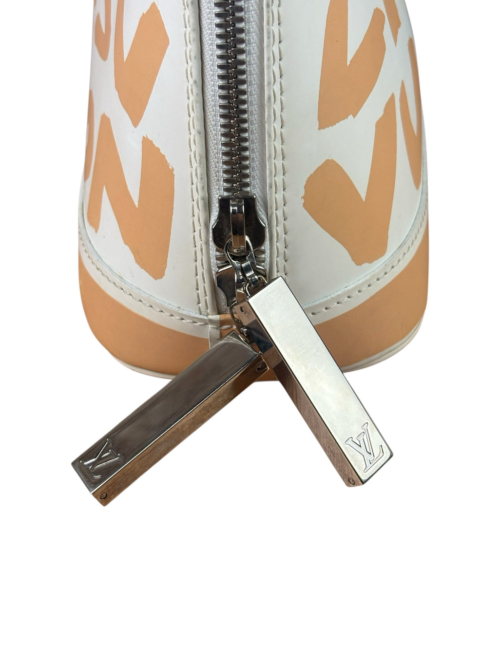 Louis Vuitton White/Beige Graffiti Alma Handbag PM