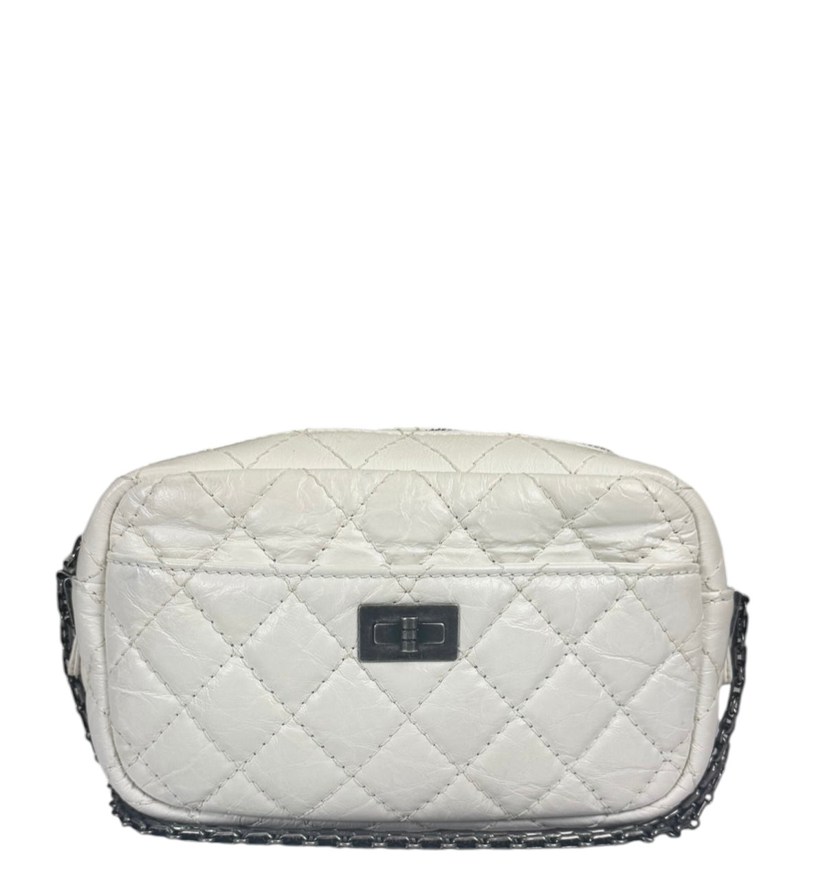 Chanel White Quilted Mini Reissue Camera Bag 2018