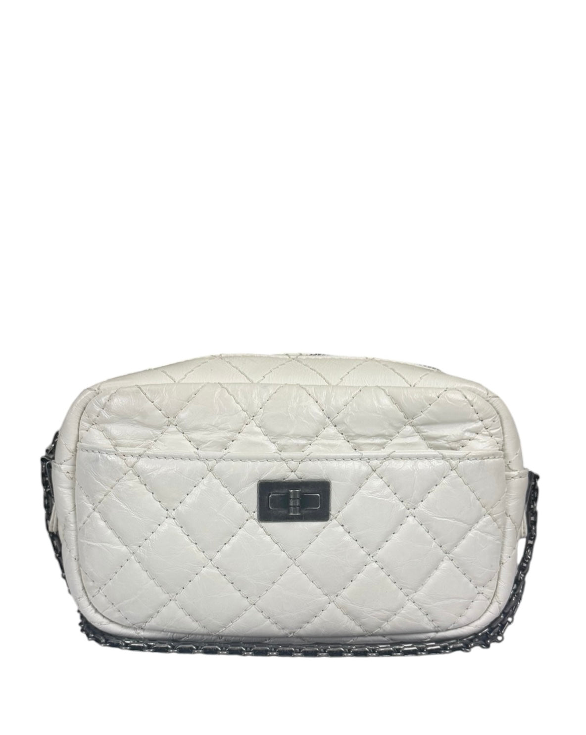 Chanel White Quilted Mini Reissue Camera Bag 2018