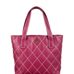 Chanel Vintage Pink Leather Wild Stitch Surpique Tote Bag