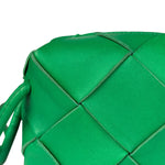 Bottega Veneta Small Green Intrecciato Cassette Camera Bag