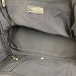 Chanel Navy Quilted Leather Lido Chain Shoulder Tote 2009