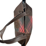 Vivienne Westwood Brown Leather Tartan Shoulder/Tote Bag