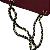 Chanel Vintage Burgundy Cotton Pairs-Seoul Pagoda Flap Bag