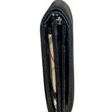Burberry Black Leather Pebbled Folding Coin/Card Holder