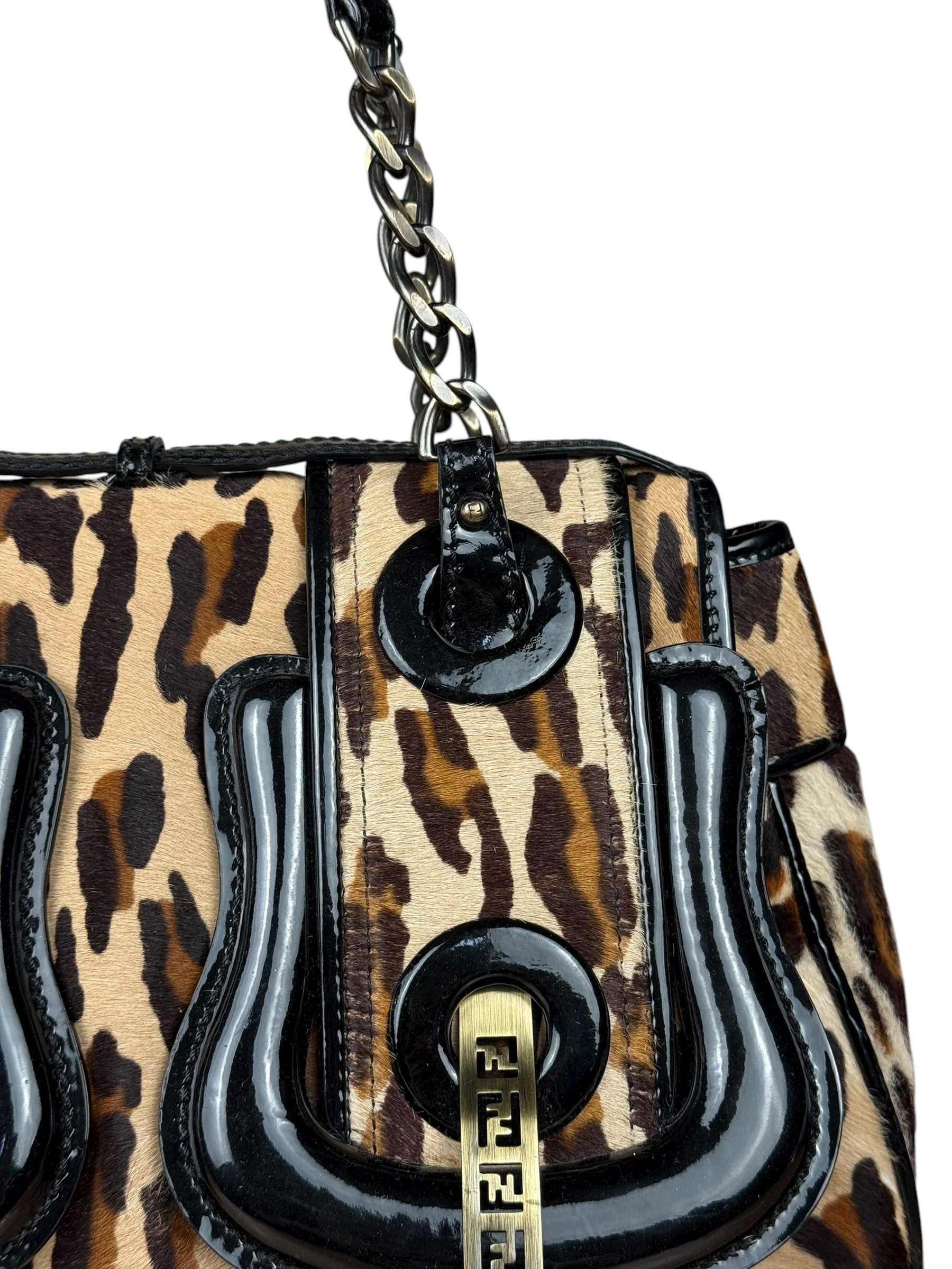 Fendi Leopard Print B Bag