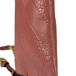 Burberry Pale Orchid Pink Leather Check-Embossed Peyton Crossbody