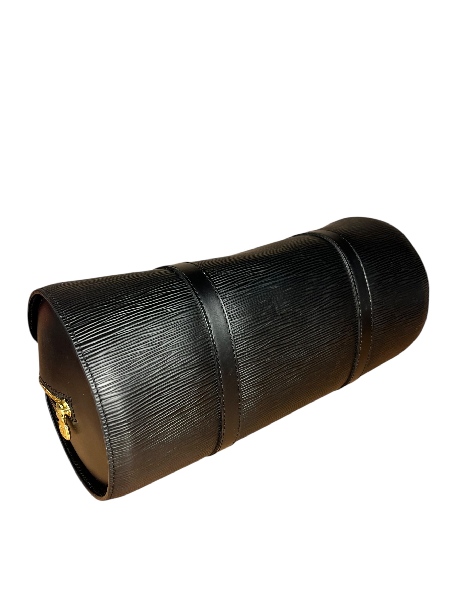 Louis Vuitton Noir Epi Soufflot Handbag