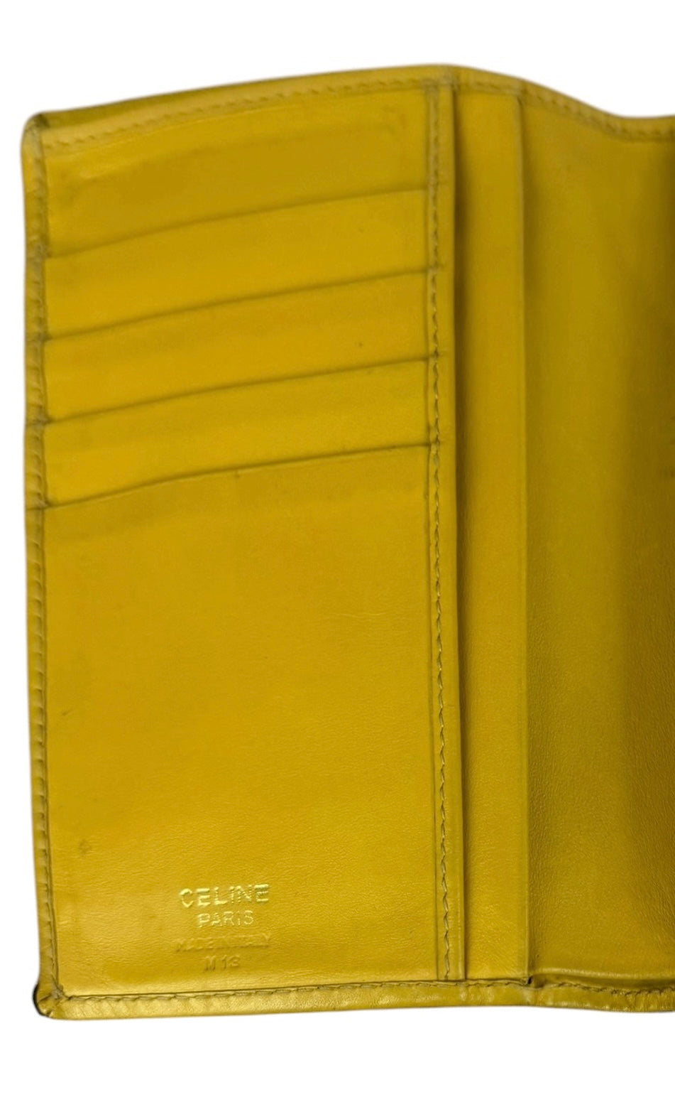 Celine Vintage Brown Macadam Bifold Kisslock Wallet