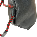Gucci Black Leather Drawstring Backpack