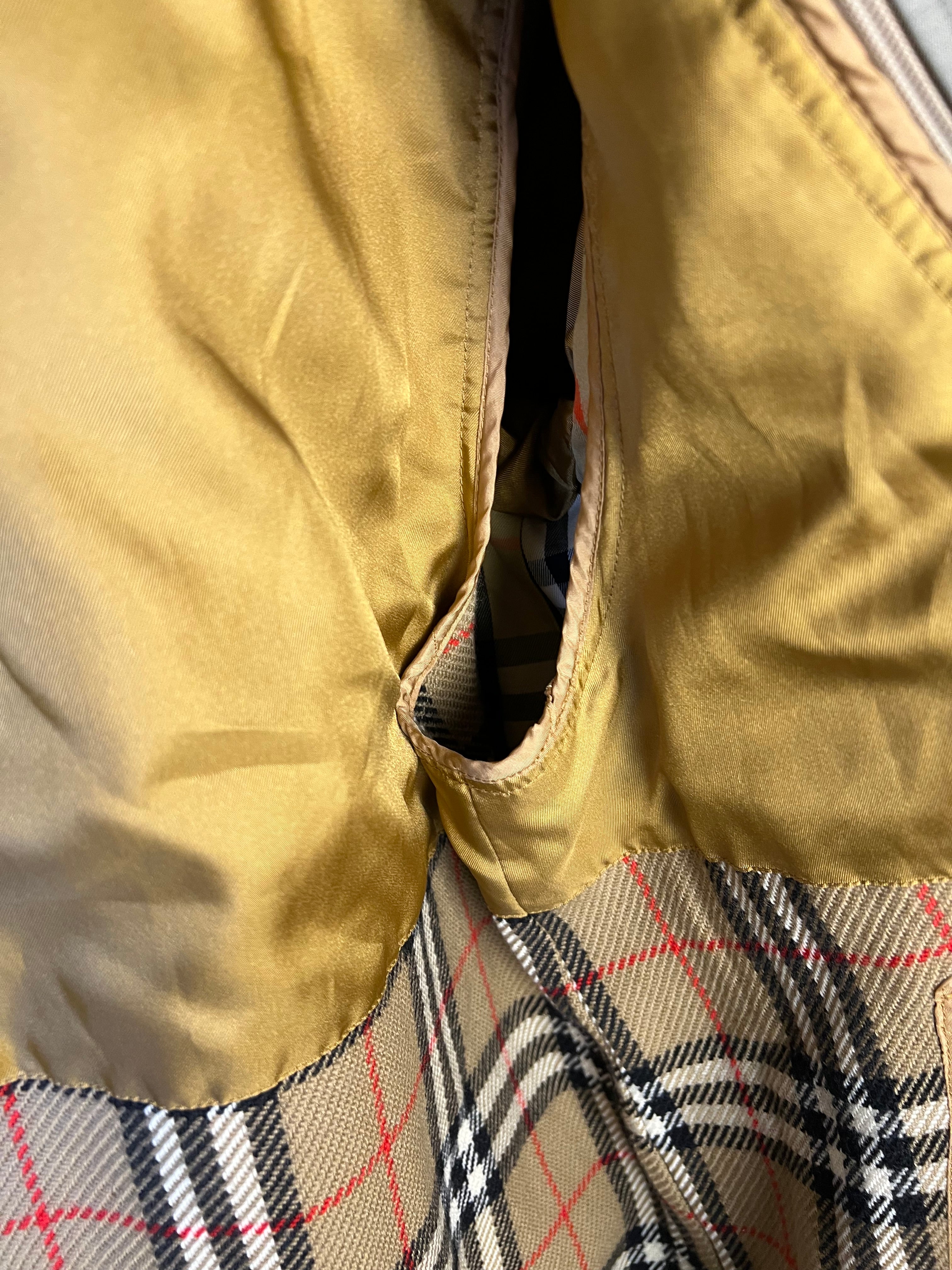 Burberry Vintage Grey Check Lined Coat