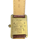Cartier Must De Tank Champagne Dial Burgundy Lizard Strap