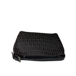 Fendi Vintage Black Zucchino Mini Oyster Pochette