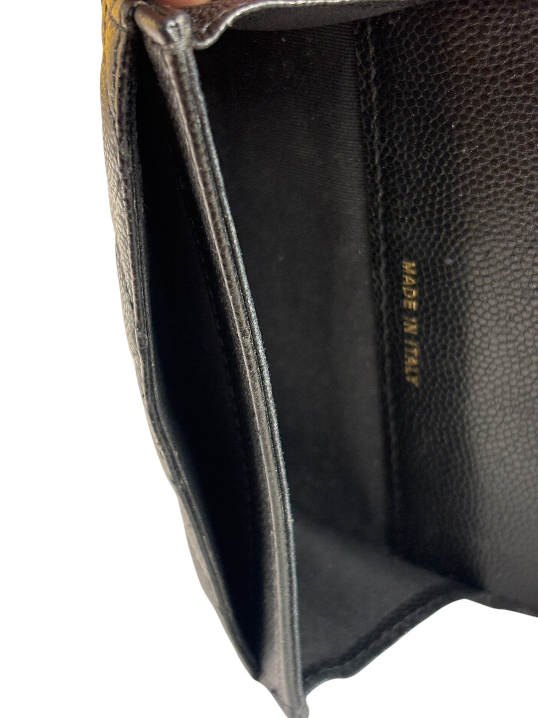 Chanel Black Calfskin Quilted Flap Coin/Card Holder
