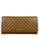 Prada Brown Quilted Leather Long Wallet