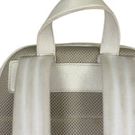 Gucci White Leather GG Green/Red Stripe Backpack