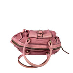 Salvatore Ferragamo Pink Nylon/Leather Bowler Bag