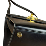 Hermes Black Mini Kelly 20 Box Calf 1991