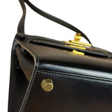 Hermes Black Mini Kelly 20 Box Calf 1991