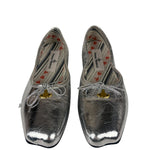 Vivienne Westwood Silver Bow Ballet Flats