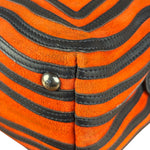 Fendi DotCom Click Striped Hypnotic Suede 2 Way