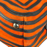 Fendi DotCom Click Striped Hypnotic Suede 2 Way