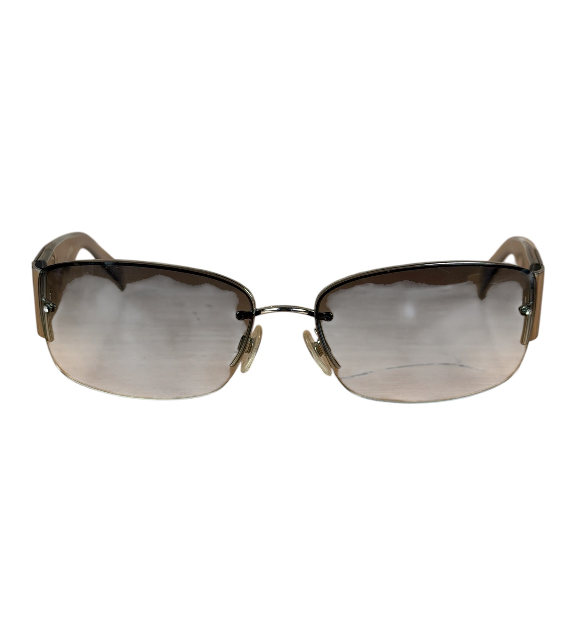 Chanel Vintage Rimless Shield Sunglasses 4117-B