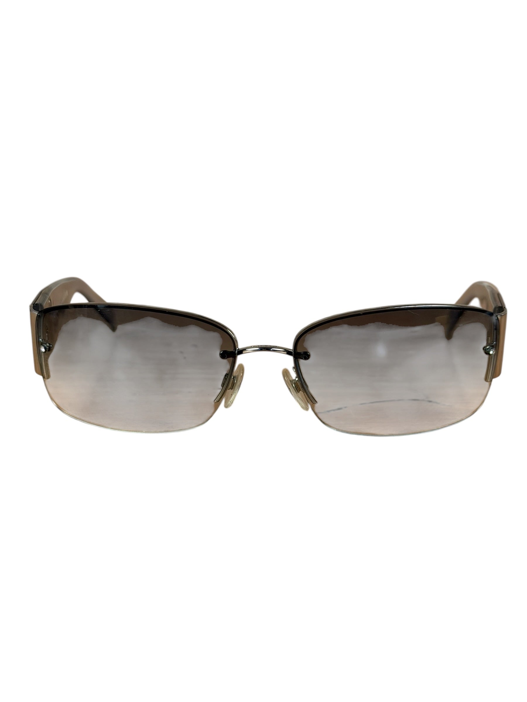 Chanel Vintage Rimless Shield Sunglasses 4117-B
