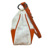 Prada Vintage Re-Edition Orange/White Tessuto Nylon Shoulder Bag