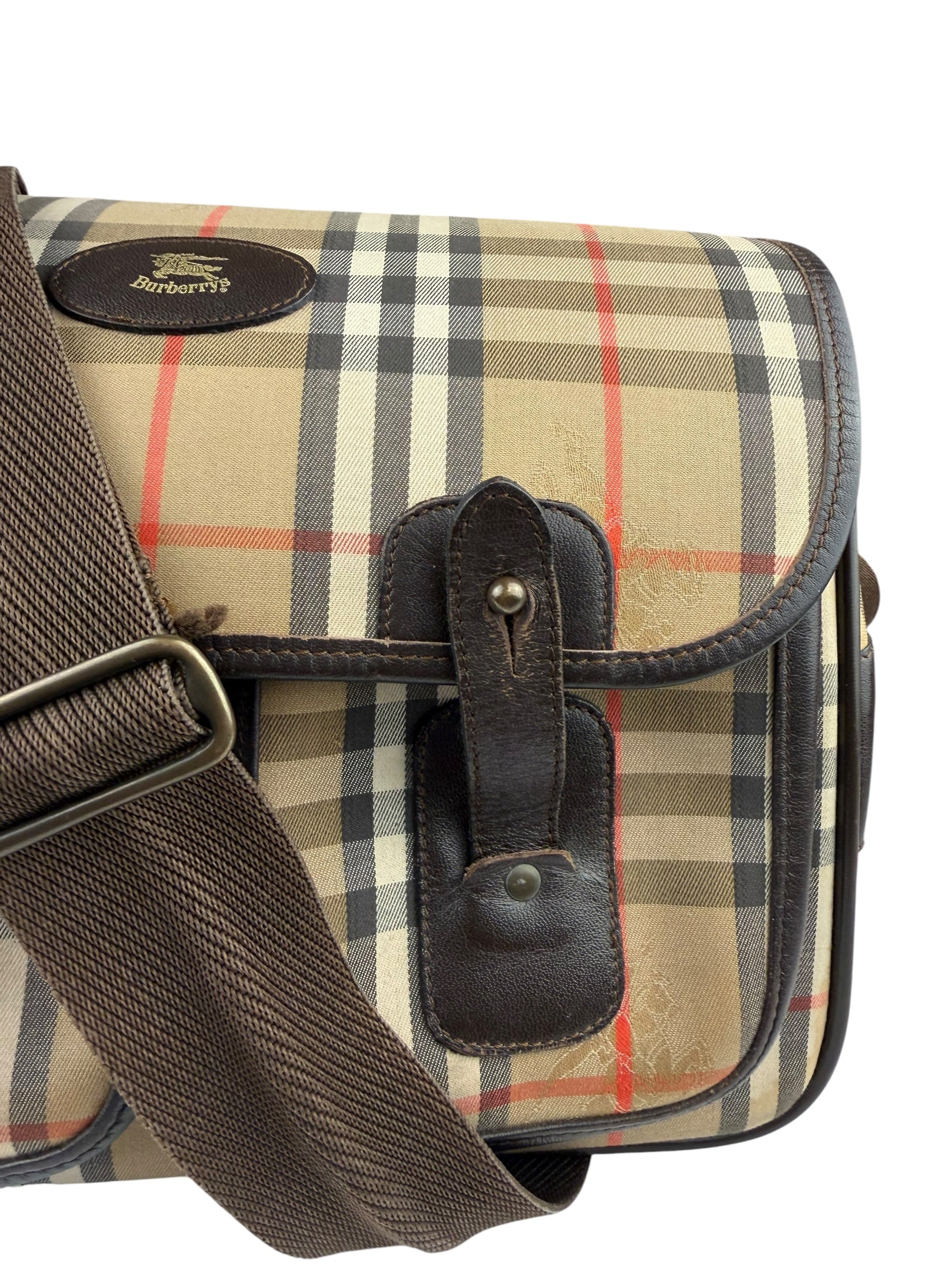 Burberry Vintage Beige/Dark Brown House Shoulder Bag
