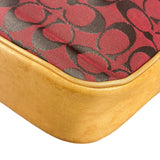 Coach Multicolor Leather Trim Signature Canvas Shoulder Bag