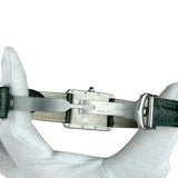 Cartier Must de Tank Green Croc Strap White Dial
