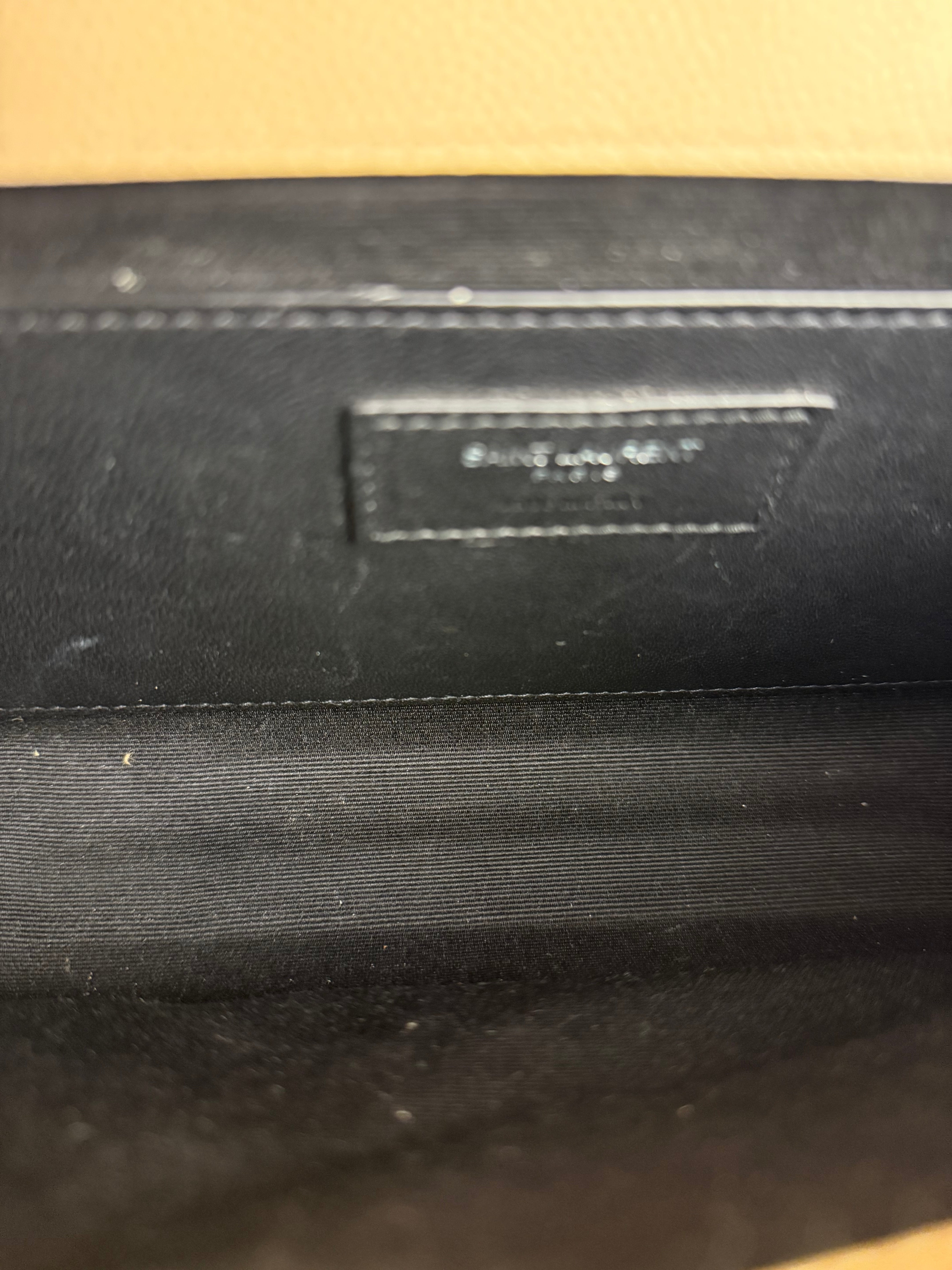 Saint Laurent Kate Grain De Poudre Chain Bag Beige