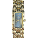Fendi Blue Rectangular Dial Stainless Steel Band